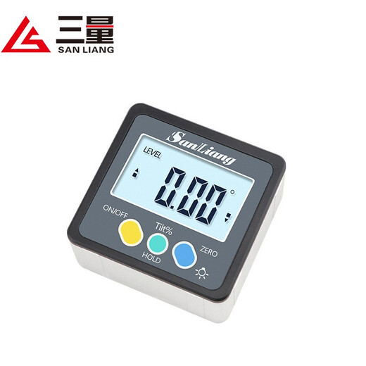 Three-quantity high-precision digital display inclinometer box electronic angle ruler with magnetic angle meter angle gauge level JDH01 single-sided magnetic (upgraded backlight version)