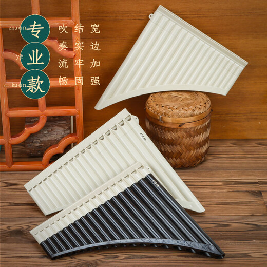 玉竹排笛初学排笛易学成人排箫儿童学生排萧乐器吹管C调 升级款【16管可升级18管】象牙白