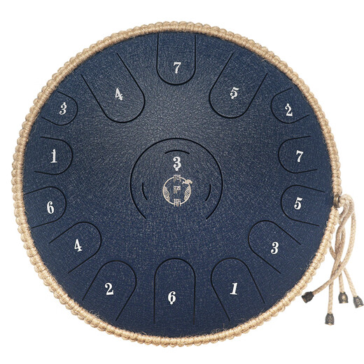 
Assas Ethereal Drum 15 Tone 14 Inch Titanium Steel Adult Steel Tongue Drum Gift Percussion Instrument-Ruyi Navy Blue
