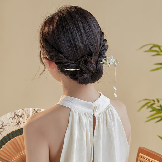 Nianfu ancient style hairpin cheongsam hairpin step shake new Chinese style Chinese style hairpin hairpin Mid-Autumn Festival gift for girls flower hairpin gift box