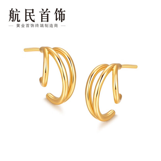 Pendientes de oro minimalistas de joyas de hangmin