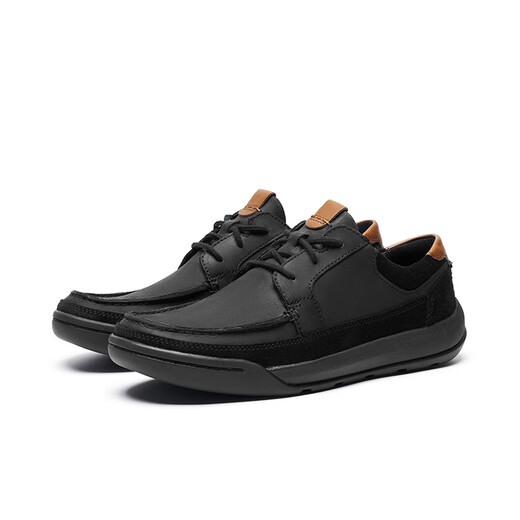 Clarks Ashcombe series men's comfortable breathable lace-up fashionable business commuting casual shoes black 261611867 42
