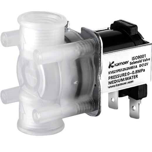 Kamoer solenoid valve miniature normally closed solenoid water valve air valve switch hydraulic directional valve DC24V direct-acting pneumatic component KVE21PS24N2N951A (normally closed 24V)