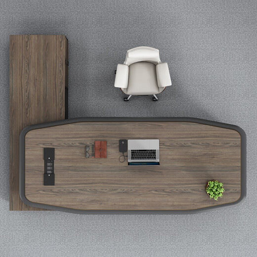 Wills Jia boss desk executive desk simple modern atmosphere president desk office desk single manager desk and chair combination set 2.4 meters boss table + side cabinet