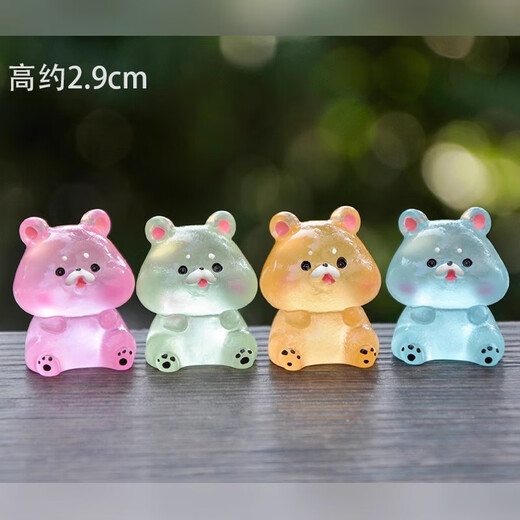 哥纶十二生肖创意微景观卡通摆件仿真动物老虎蛇猴子马羊猪儿童小玩偶 夜光十二生肖【12只组合装】