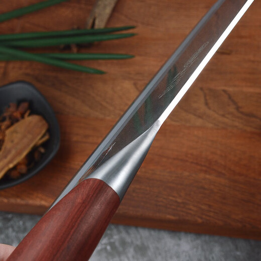 邓家刀 夹钢厨师菜刀专用刀商用切肉家用正品大足龙水切片酒店不锈钢9铬 JCD-9214家用刀