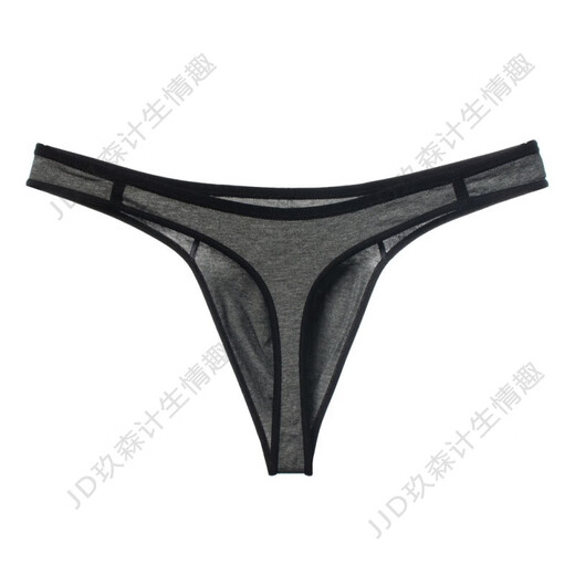 Sexy underwear men's thong cotton underwear sports underwear seamless breathable light men's style fun splicing black 2XL
