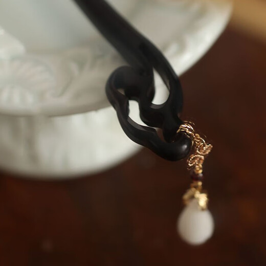 Two generations of joy, tassels, ancient wooden hairpins, modern costume wooden hairpins for hair, simple hairpins, long daily Hanfu hairpins, hairpins