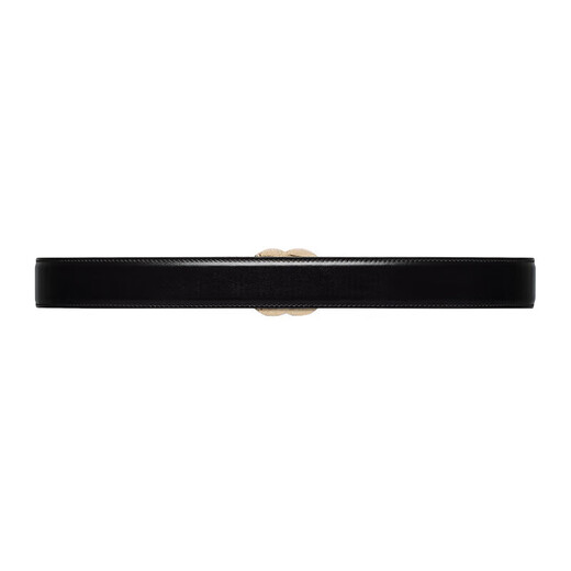 Gucci (Gucci) Frauen schwarzes Leder Doppelg Multi-Color-Kristallschnalle-Gürtel 3 cm 7955630yaug1047 Chinesische Valentinstagsgeschenk 65