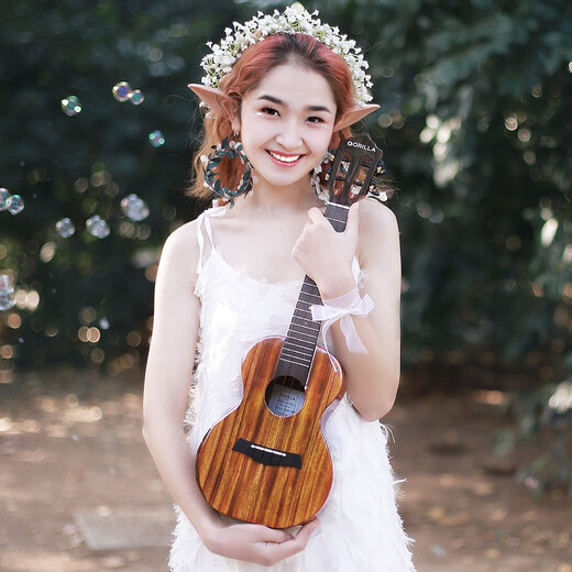 
Gerila ukulele female adult beginner girl model 2002R Queying full board small guitar student introduction [2002] 23-inch full single retro color