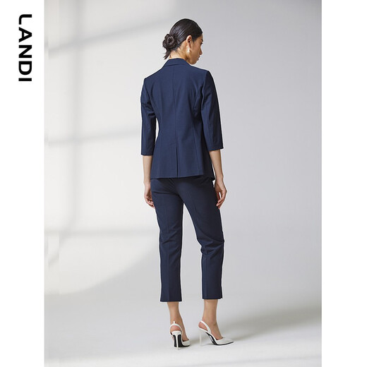LANDI shopping mall's new summer blazer women's thin three-quarter sleeve suit formal top Tibetan blue M