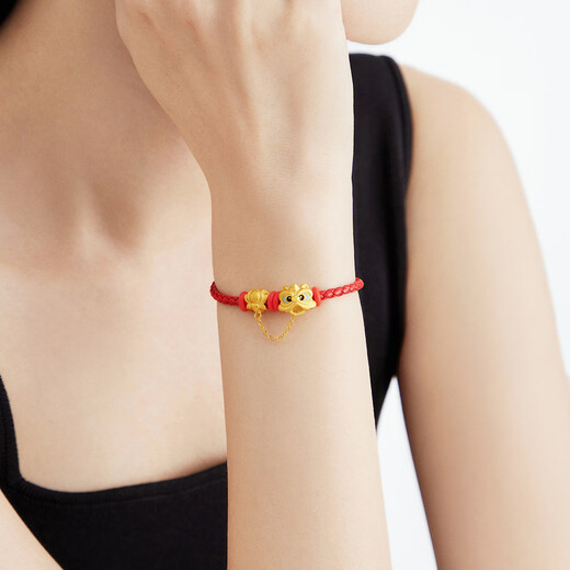 Chow Tai Fook's Lion Dance Happy Event Golden Lucky Beads Single Happy Event (Lion Dance Comes) EOR1098