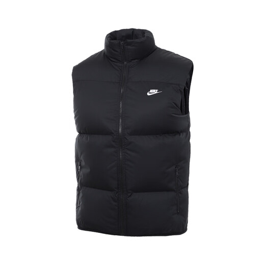 NIKE耐克立领棉服马甲 新款运动服保暖背心外套FB7373_010 黑色 S