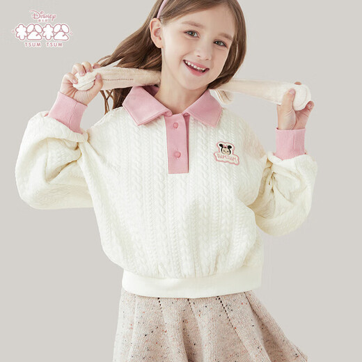 Disney Girls Sweatshirt Kinder Frühlings- und Herbstkleidung Little Girl Herbst Langarmed Top Children's Clothing Z233017 Pink 160 cm