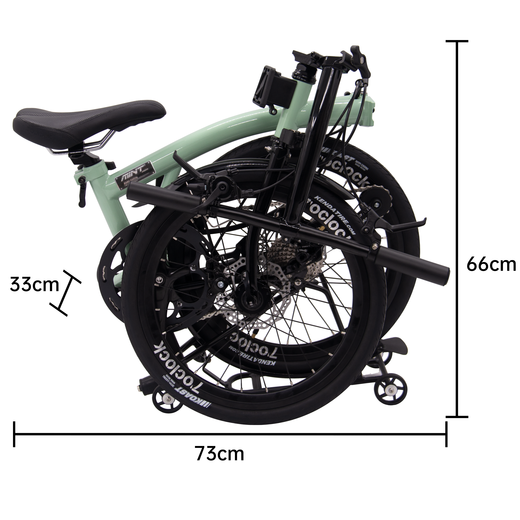 SMVP Xiaobu folding bicycle carbon fiber ultra-light British Xiaobu portable T9D-20D brompton men and women adult light green-M Yan handle 20 inches