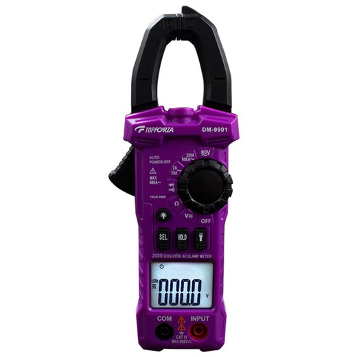 CLCEY钳形表数字真有效值交流钳型多用表智能防烧数显电流表非接触验电 基础款LED照明 DM-9901