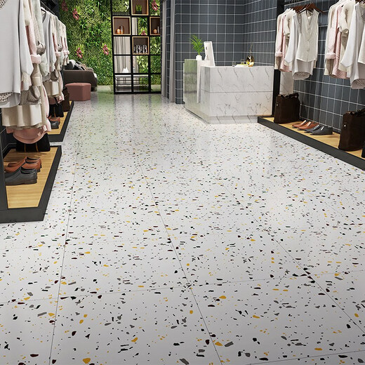 
Yichen custom pvc plastic floor stickers self-adhesive wear-resistant imitation marble terrazzo floor leather commercial floor glue mat floor y6169 model 60cmx60cm recommended