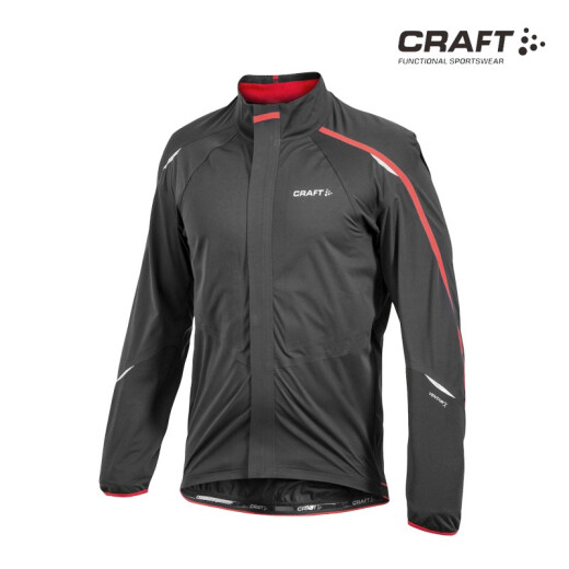 CRAFT Quaft Men's Cycling Jacket Cycling Jersey Rainproof Long Sleeve Jacket Cycling Sports TECH1902915 Black/Bright Red L