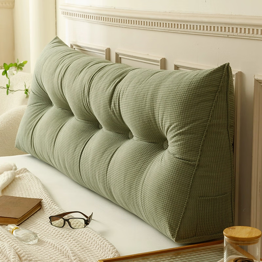 Nanjiren (Nanjiren) Bedside Cushion Soft Pack Double Crystal Velvet Long Pillow Pillow Large Backrest Internet Popular Back Pillow Back Cushion Corn Velvet Triangle - Morning Mist Green Length 60* Width 20* Height 50cm Nanjiren (Nanjiren) Bedside Cushion Soft Pack Double Crystal Velvet Long Pillow Pillow Large Backrest Internet Popular Back Pillow Back Cushion Corn Velvet Triangle - Morning Mist Green Length 60* Width 20* Height 50cm