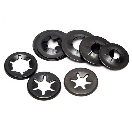 Jinggong 65 manganese steel bearing clamp retaining ring plum blossom retaining ring plum blossom washer plum blossom gasket positive edge 3-12 4x12 conventional type 100 pieces