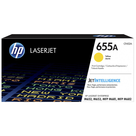 HP (HP) CF450A / 655A / Les cartouches de toner sont appropriées (M652 / M653 / M681 / M682 Modèles) CF452A CARTRIDGES DE TONER JAUNE 655A (10500 pages)