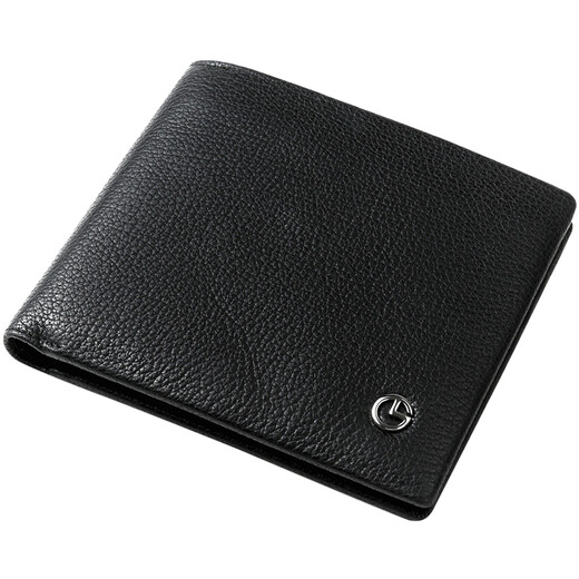 Jinlilai [Top Layer Cowhide] Portefeuille pour les affaires pour hommes Modèle Black Business Gift Horizontal Silver Sac 99p2-Black