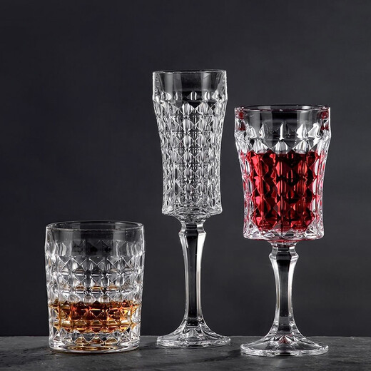 Czech imported BOHEMIA diamond wineware water cup series crystal glass whiskey spirit cup foreign wine cup juice cup creative beer cup 230ML whiskey cup