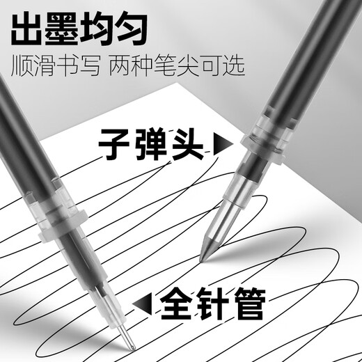 
[Essential for school start] Hobbies (AIHAO) are listed as neutral refill 0.5mm full syringe water refill for students' exams 20 black caps 1389