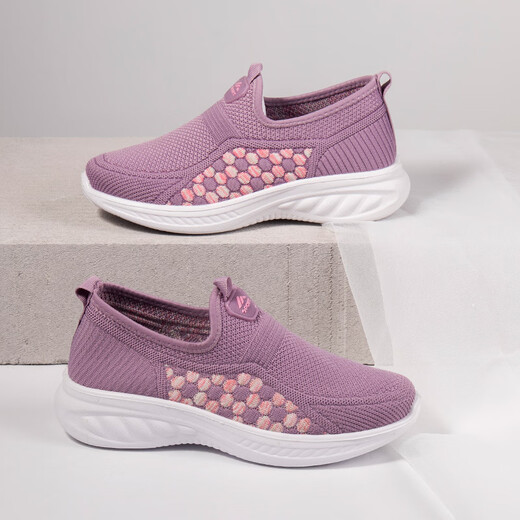 Wvne old beijing tissle chaussures grand-mère de sports de sport chaussures de sport féminine sans glissement de la semelle douce de la Sole