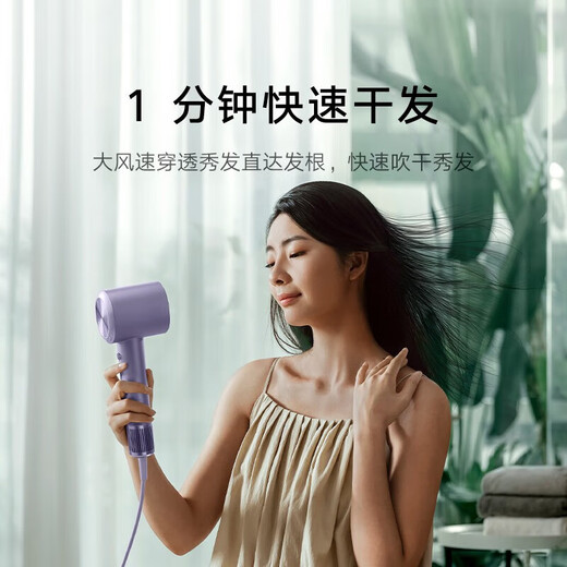 
Xiaomi (MI) Mijia high-speed hair dryer H701 household high-wind blowing fast-drying water ion hair care intelligent constant temperature control multiple noise reduction design Star Diamond Purple H701