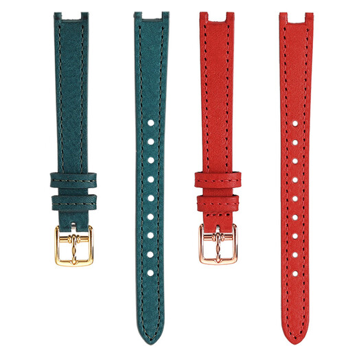 Zhuo Lei is adapted to COACH PARK small green watch 14503534/3894 women's small size notch leather watch strap blue-silver buckle interface width: 12mm