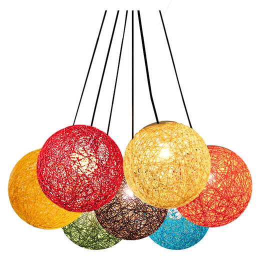 Yilin люстра из конопляного шарика ручной работы в японском стиле из ротанга в китайском стиле ресторанный магазин Хунань коммерческий арт-шар из ротанга лампа дом Цзи Фэн резьба по корню из конопли натуральный цвет 20x20x20cm 24W