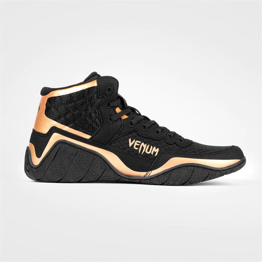 Venum Elite Wrestling Schuhe Trainingschuhe Kampfschuhe Professionelle Konkurrenz Boxschuhe Schwarz Gold 42.5