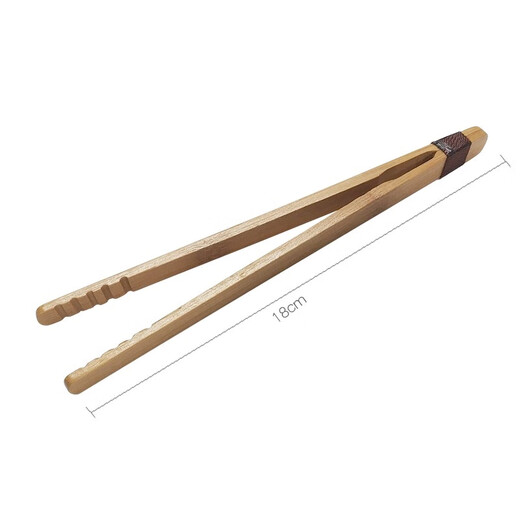 Fantaoge natural bamboo tea clip, thickened stainless steel tea clip, bamboo tea clip, cup washing clip, iron tweezers, tea clip, kung fu tea set accessories, tea ceremony accessories, bamboo straight tea clip