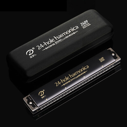Swan Dream Chaser 2409 German imported gong polyphonic harmonica 24-hole professional performance for advanced beginners 24-hole #F-tune [black] polyphonic + full set of gifts