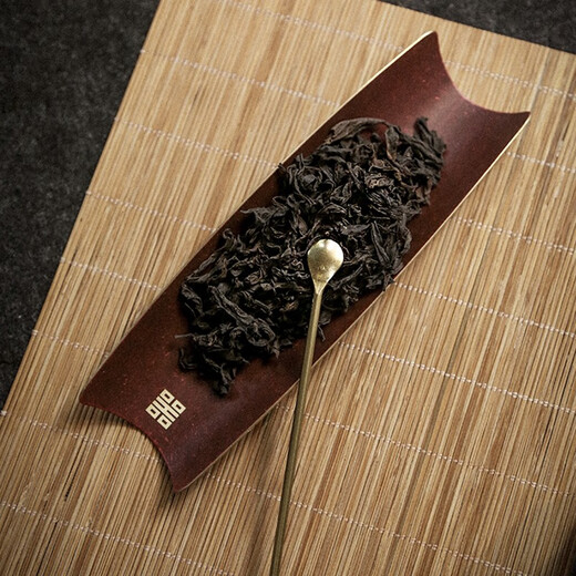 Rongjun handmade copper tea lotus tea three-piece set Kung Fu tea set accessories tea ceremony tea spoon Zen tea spoon tea shovel three-piece brass set - red