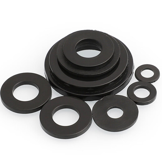 Wenzhi black nylon gasket plastic flat gasket flat washer insulating flat gasket high temperature resistant plastic gasket M2-M20 M8*16*1.5 (100 pieces)