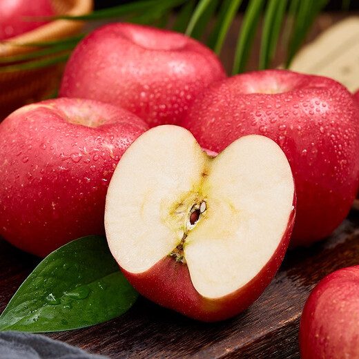Shawo Shuguang Shaanxi Luochuan Red Fuji Apple Fruit Fresh Crispy Sweet Rock Candy Heart Seasonal Ugly Apple Fruit Fresh Preferred 4.5 Jin [Jin equals 0.5 kg] Pack 70-80mm