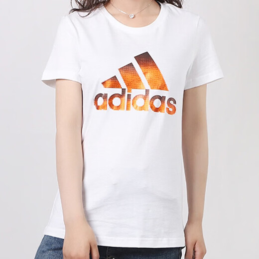 T-shirt Adidas [sortie JD] T-shirt Vêtements pour femmes, Nouvelle Couleur de Summer Couleur imprimée Sports, Casual Breathable Round Cou Short FJ5012 S