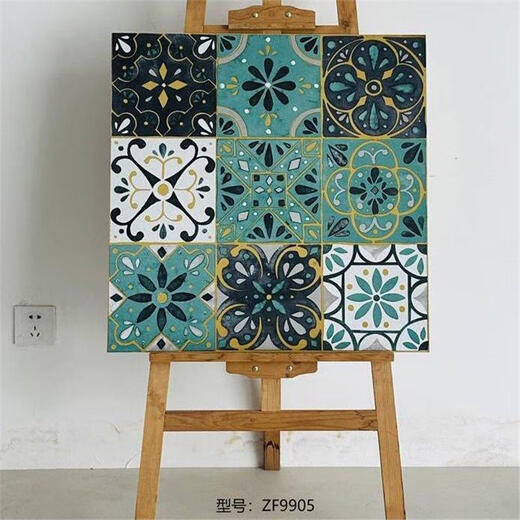 Bohemian Thangka Tile Balcony Brick 600x600 Milk Tea Mope Shop Parquet Tiles Индийский этнический стиль ZF9902 (обратитесь к обслуживанию клиентов, прежде чем разместить заказ)