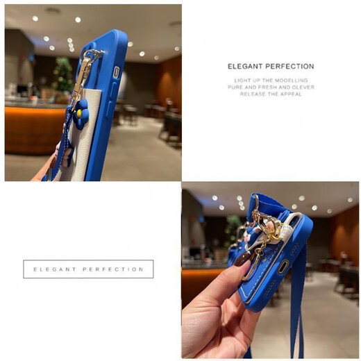 卡通零钱包iPhone13Promax苹果11手机壳12P斜挎xsmax可爱X软8plus 卡包+瞳眼酒红【酒红女孩】+斜跨 苹果 13