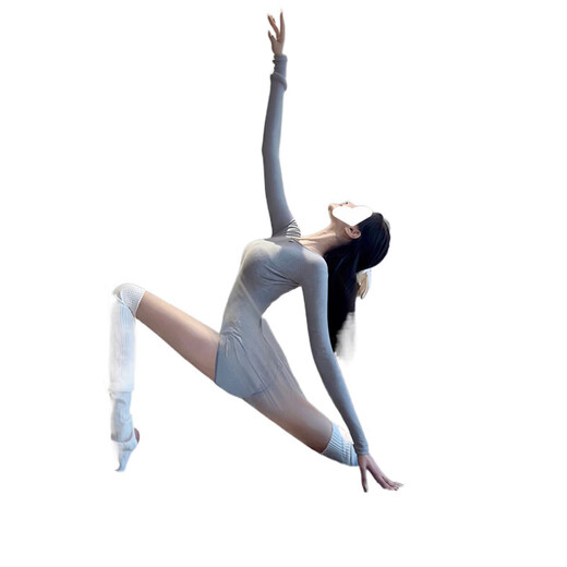 Yoga clothing jumpsuit for women 2025 spring and autumn new style Pilates training clothing sports slimming jumpsuit gray S