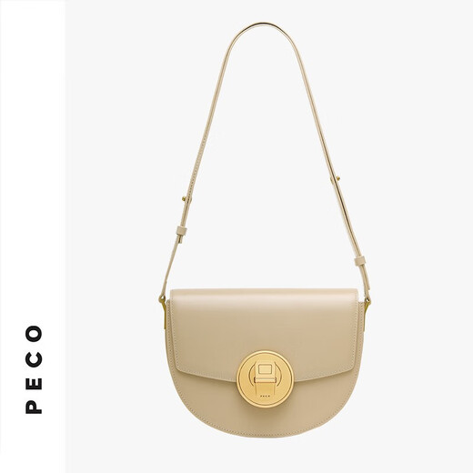 Peco [Difícil de convencer el mismo estilo] 866 RETRO RETRO RETRO Crossbody de cuero Crossbody semicircular Bag de un hombro Regalo de nicho para la novia Color Color de color Color Frotada Caca Caquera Stock