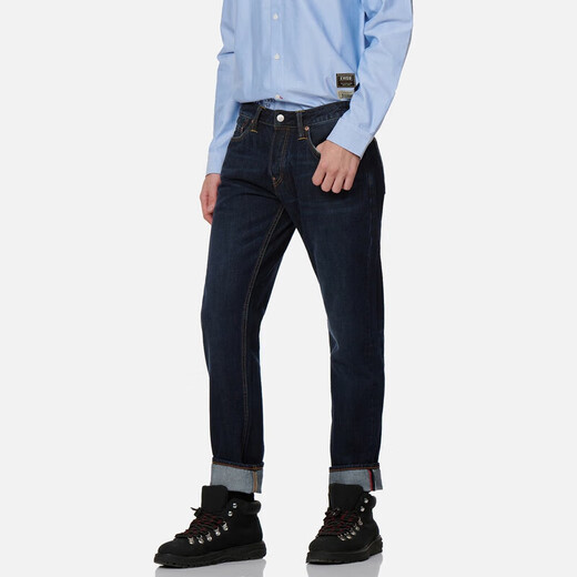 EVISU  男士佛头迷彩刺绣修身剪裁牛仔裤男2EAHTM2JE12210CT 牛仔蓝 29