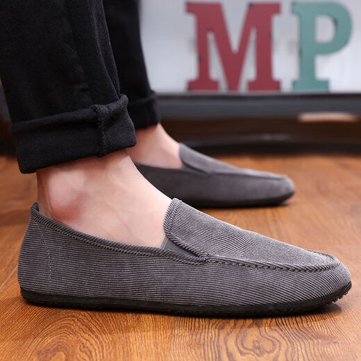 Lan Yujing Sommer Herren schuhlos schuhlos Schuh Lazier Schuhe Herren lässige Schuhe atmungsaktiven alten Peking -Stoffschuhen Herrenbohnenschuhe 8819 Schwarz 40