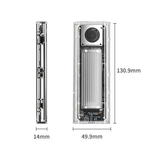 Orric USB4 hard drive enclosure 40Gbps compatible with Thunderbolt 4/3 M.2 NVMe mobile hard drive enclosure suitable for Apple Mac mini notebook SSD solid state expansion TCM2-Silver