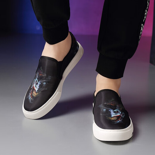 Poezonis men's shoes one-foot loafers spring canvas shoes men's Korean style lazy casual summer breathable board shoes 11967 style 40