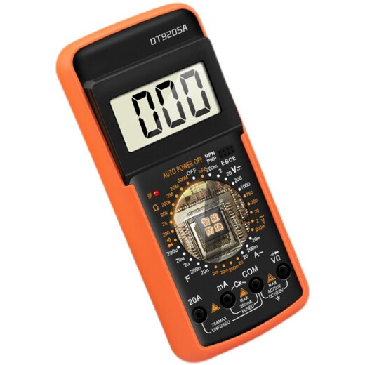 Wenzhizhongluo Multimeter Intelligent Digital Vollautomatisch Wartung Elektriker Watch Home Intelligente Anti-Verbrennende Universal Meter hohe Präzision DT9205A Multimeter + Batterie + Meter Stift