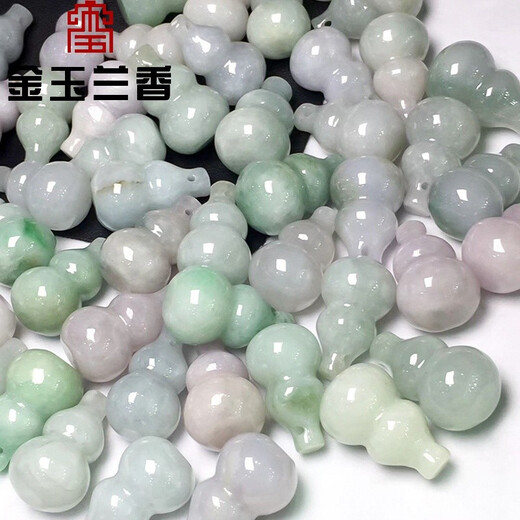 Golden Magnolia Fragrant Jade A Goods Fulu Pendant Gourd Jade Pendant Pendant DIY Jewelry Accessories Gourd + Lanyard / About 20*13MM