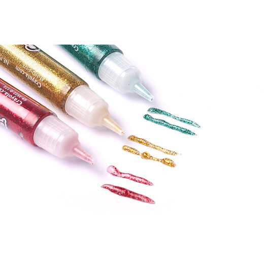 Crayola Crayola 5 colors 9 colors washable thick head flash glue pen children's creative hand-painted painting tools 9 colors washable thick head flash glue pen 69-3527